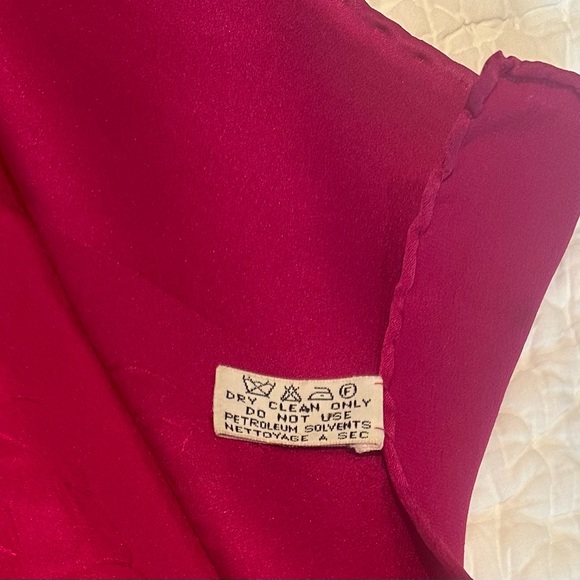 CHANEL Fuchsia Silk Scarf - 32.5” x 33.5” - Picture 13 of 13